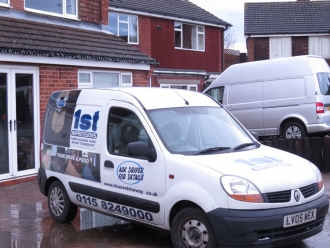 First Impressions driveway cleaning van